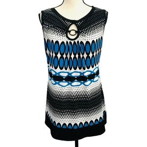 GNW Blue & Black Print Blouse​